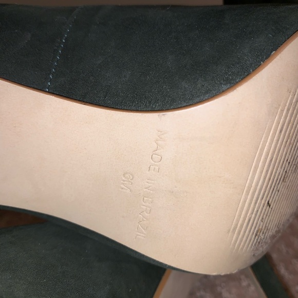 Like new Steven bow heels dark green color size 6 stiletto - Picture 3 of 3